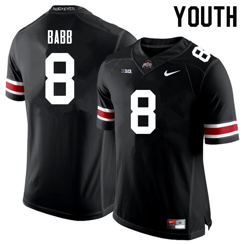 Ohio State Buckeyes Kamryn Babb Youth #8 Black Authentic Stitched College Football Jersey